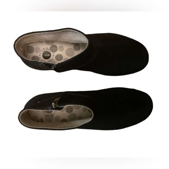 REVITALIGN | Black Low Heel Zipper Booties | Size 8 - Picture 10 of 13